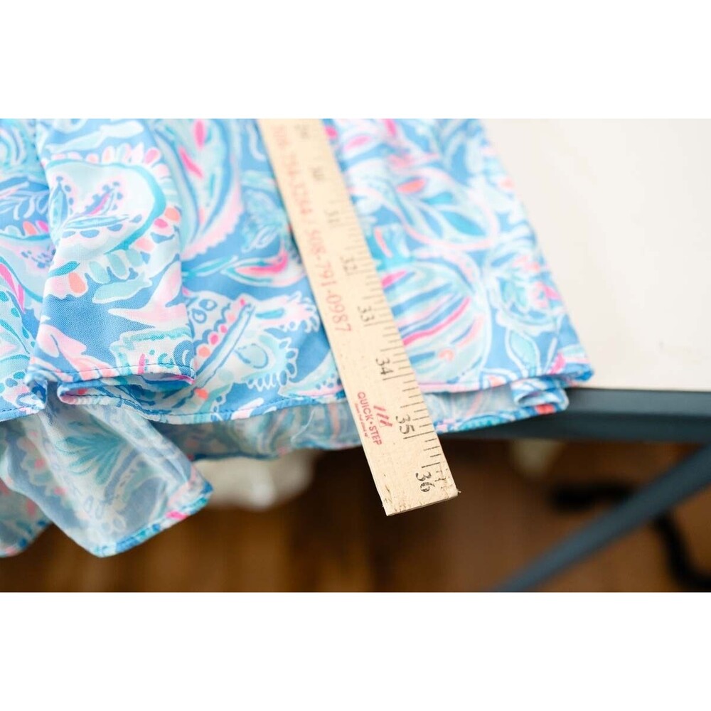 Lilly Pulitzer Charlee Tunic Dress Zanzibar Blue Fish Kiss S paisley beach vaca - Picture 6 of 7
